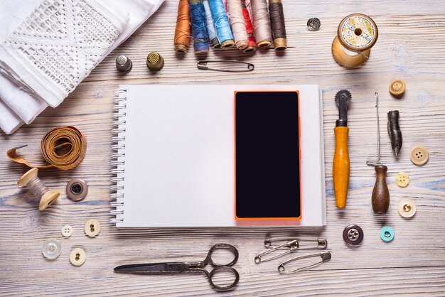 Contact and embroidery tools